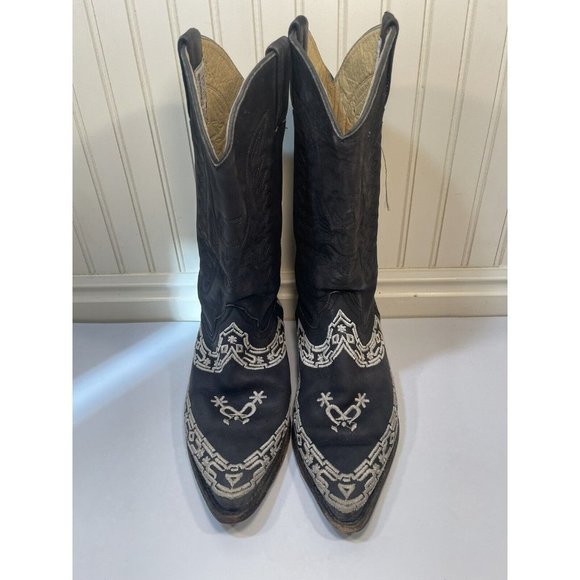 Black and White Western Boots main image 16